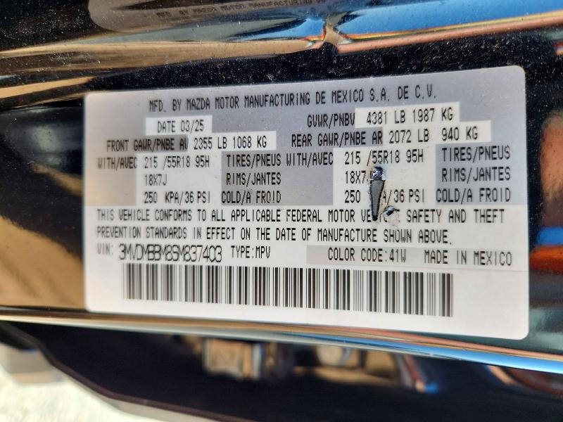Aukcja sprzedaży 2025 Mazda Cx-30, vin: 3MVDMBBM8SM837403, numer aukcji: 56021266