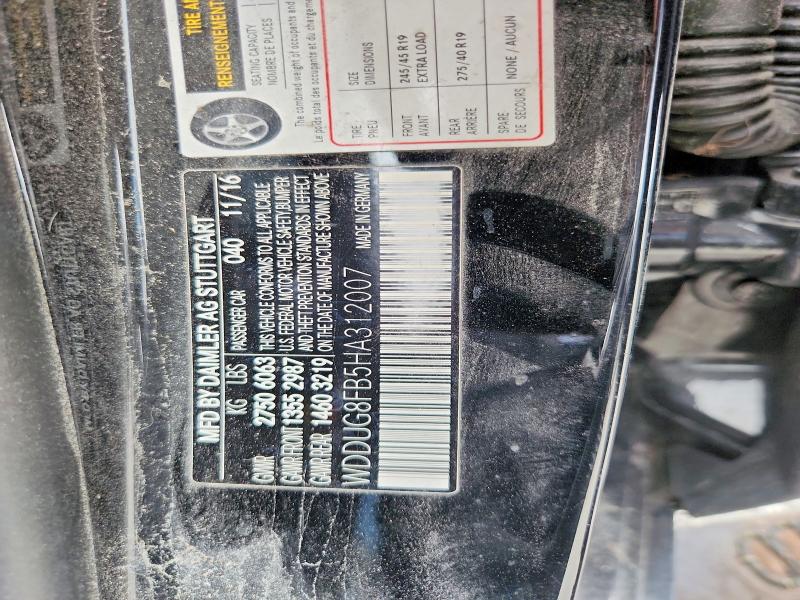 Продажа на аукционе авто 2017 Mercedes-benz S, vin: WDDUG8FB5HA312007, номер лота: 57262986
