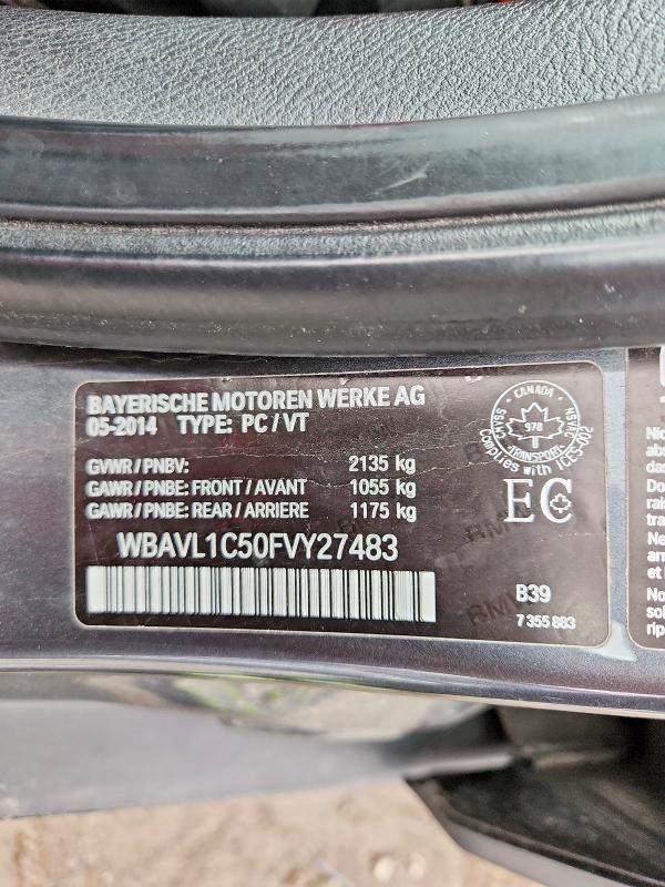 57941826 :رقم المزاد ، WBAVL1C50FVY27483 vin ، 2015 Bmw X1 مزاد بيع