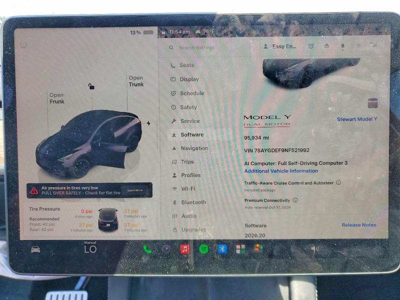 Aukcja sprzedaży 2022 Tesla Model Y, vin: 7SAYGDEF9NF521992, numer aukcji: 59226316