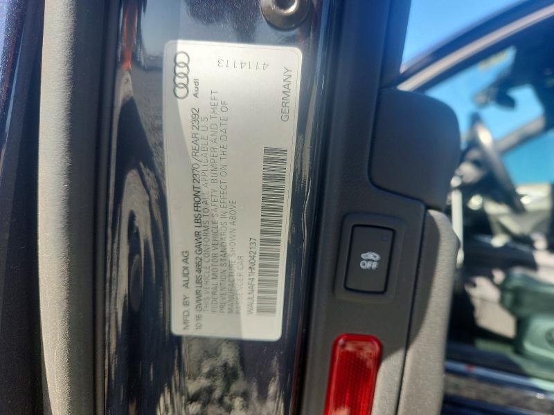 Aukcja sprzedaży 2017 Audi A4, vin: WAULNAF41HN042137, numer aukcji: 55467226