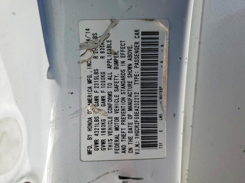 Aukcja sprzedaży 2014 Honda Accord, vin: 1HGCR2F59EA202212, numer aukcji: 57250456