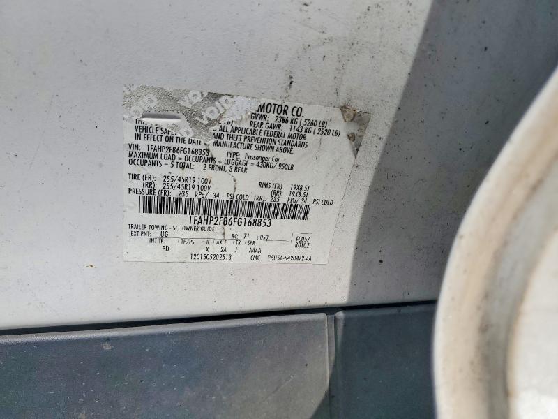 2015 Ford Taurus მანქანა იყიდება აუქციონზე, vin: 1FAHP2F86FG168853, აუქციონის ნომერი: 56464736