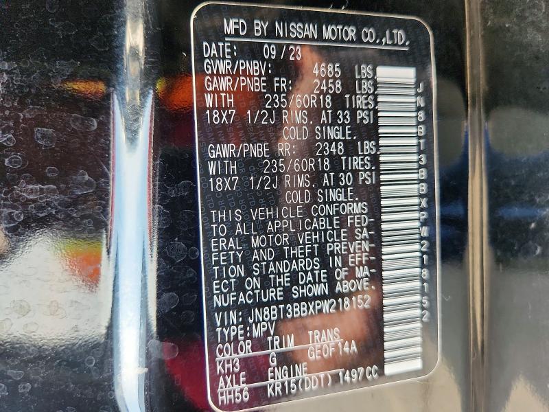 58487006 :رقم المزاد ، JN8BT3BBXPW218152 vin ، 2023 Nissan Rogue مزاد بيع