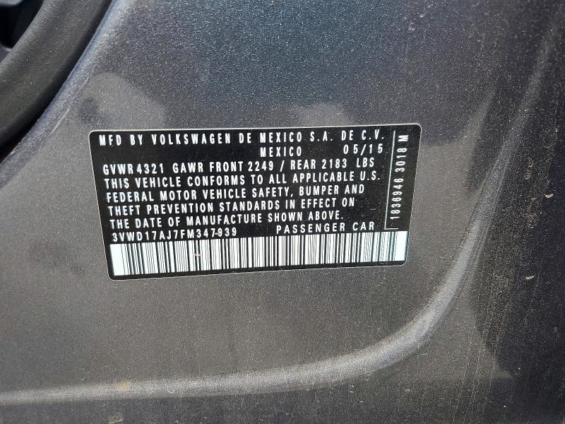 Aukcja sprzedaży 2015 Volkswagen Jetta, vin: 3VWD17AJ7FM347939, numer aukcji: 55680626