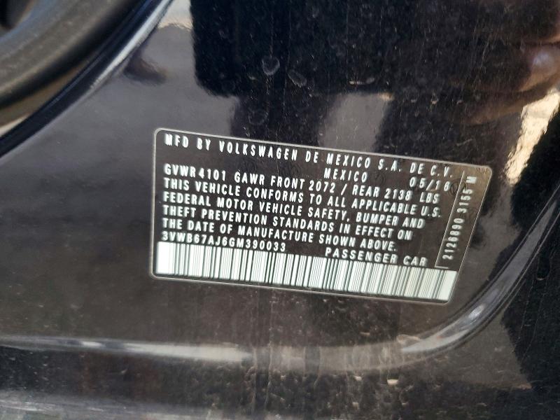 Продажа на аукционе авто 2016 Volkswagen Jetta, vin: 3VWB67AJ6GM390033, номер лота: 56473436