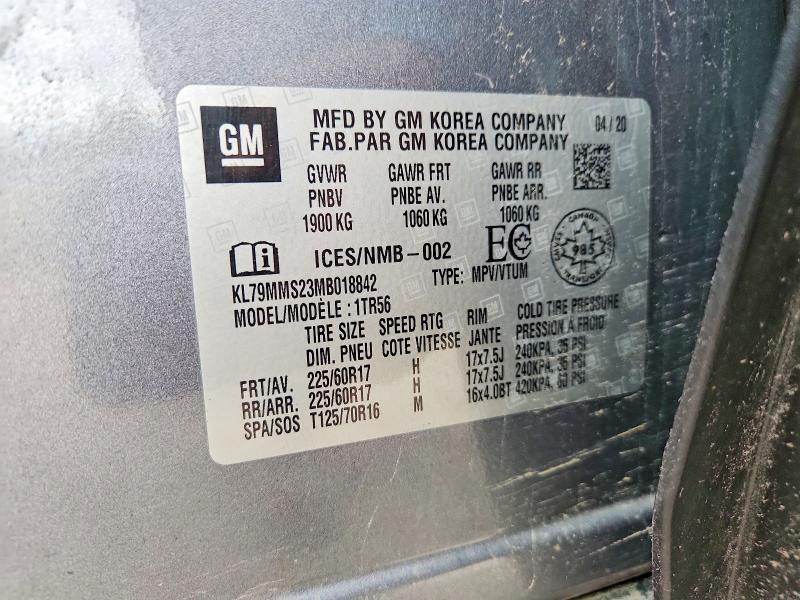 Продажа на аукционе авто 2021 Chevrolet Trailblazer, vin: KL79MMS23MB018842, номер лота: 57867796