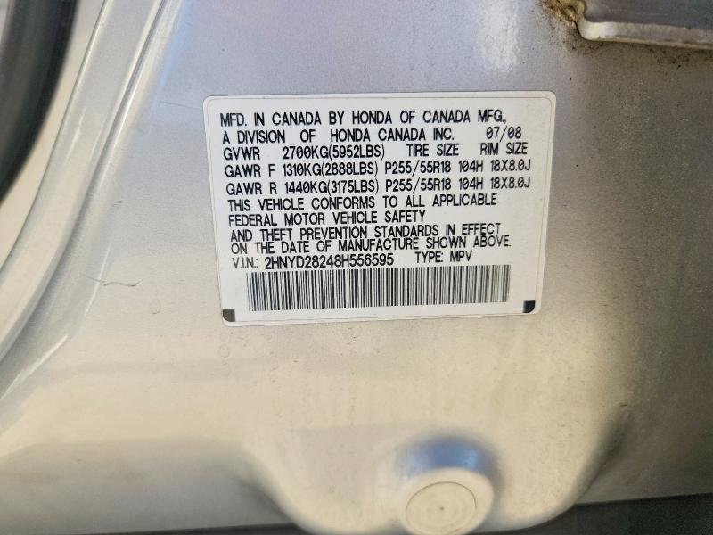 Aukcja sprzedaży 2008 Acura Mdx, vin: 2HNYD28248H556595, numer aukcji: 55568866