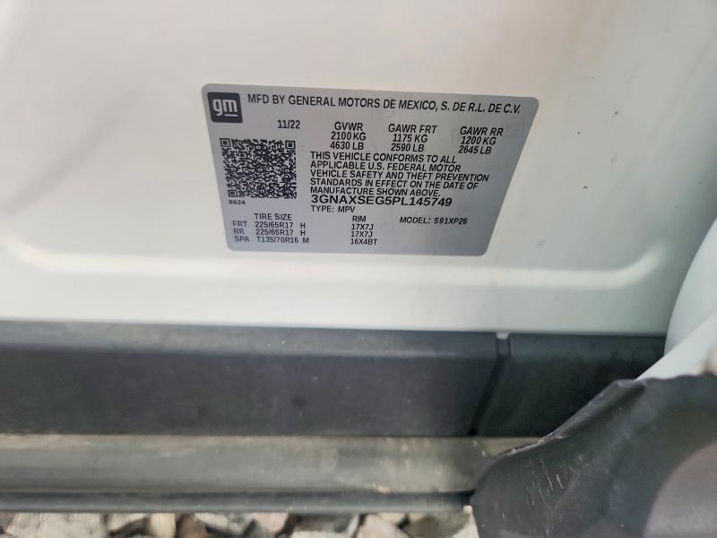 Aukcja sprzedaży 2023 Chevrolet Equinox, vin: 3GNAXSEG5PL145749, numer aukcji: 57607106