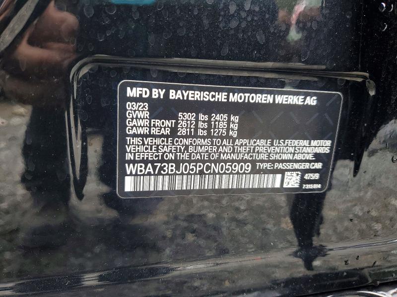 56700316 :رقم المزاد ، WBA73BJ05PCN05909 vin ، 2023 Bmw 540 مزاد بيع