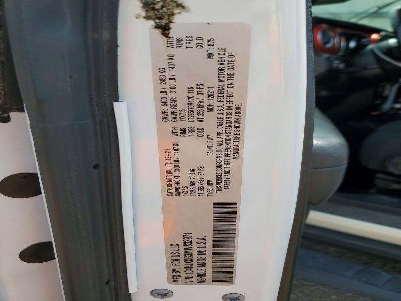 58375266 :رقم المزاد ، 1C4HJXCG3MW832971 vin ، 2021 Jeep Wrangler مزاد بيع