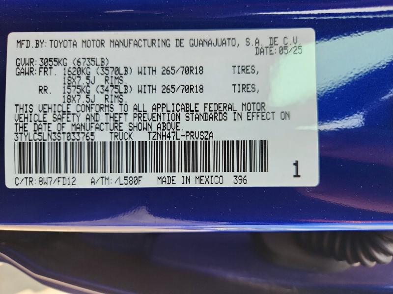 Продаж на аукціоні авто 2025 Toyota Tacoma, vin: 3TYLC5LN3ST033765, номер лоту: 58225296