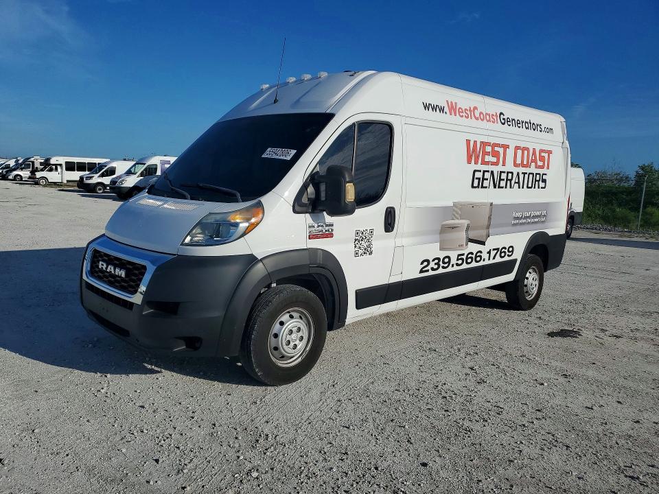 2021 Ram Promaster 2500 მანქანა იყიდება აუქციონზე, vin: 3C6LRVDG5ME532128, აუქციონის ნომერი: 55942806