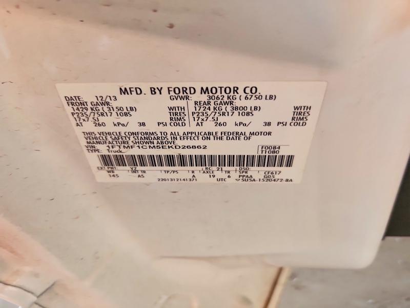 2014 Ford F150 მანქანა იყიდება აუქციონზე, vin: 1FTMF1CM5EKD26862, აუქციონის ნომერი: 55858966