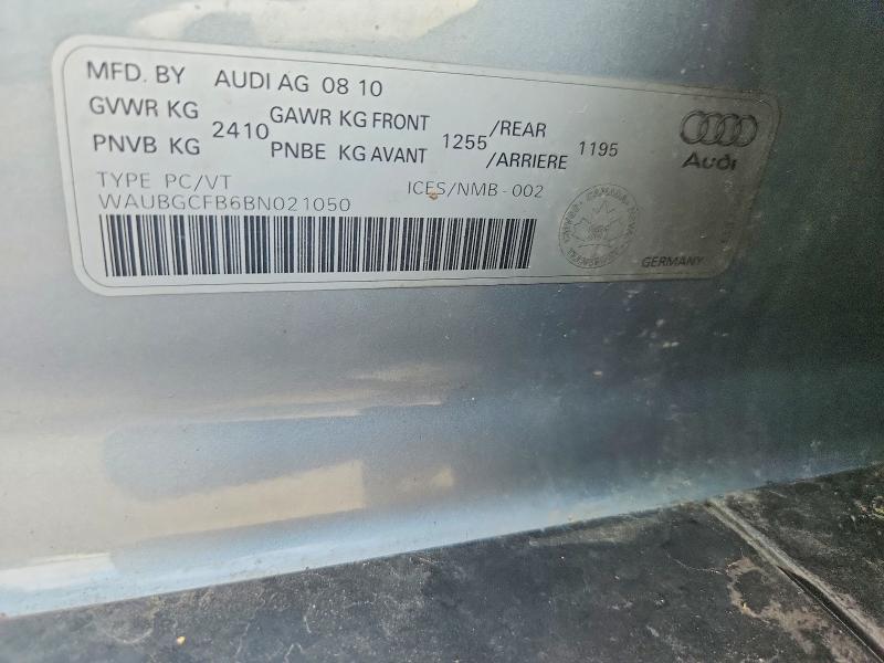58177356 :رقم المزاد ، WAUBGCFB6BN021050 vin ، 2011 Audi A6 مزاد بيع