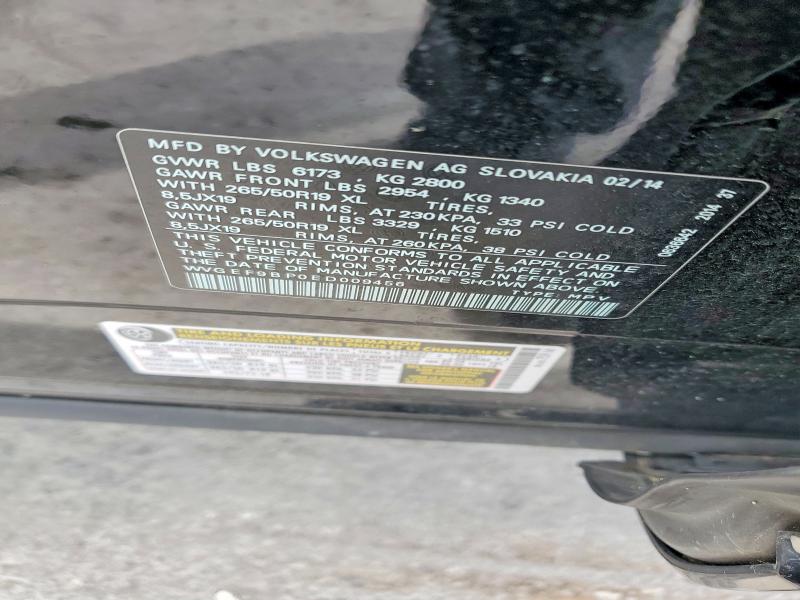 Aukcja sprzedaży 2014 Volkswagen Touareg, vin: WVGEF9BP0ED009456, numer aukcji: 57089676