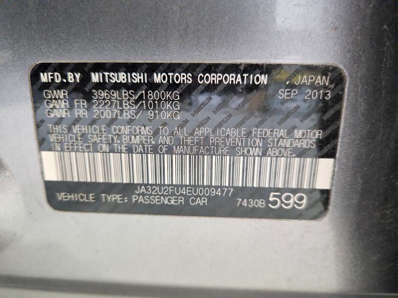 58776906 :رقم المزاد ، JA32U2FU4EU009477 vin ، 2014 Mitsubishi Lancer مزاد بيع