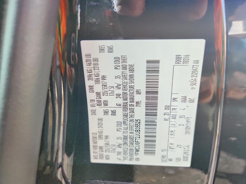 Aukcja sprzedaży 2018 Ford Escape, vin: 1FMCU0F72JUB35525, numer aukcji: 57364866