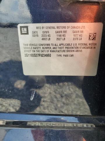 2015 Chevrolet Impala მანქანა იყიდება აუქციონზე, vin: 2G1165S37F9234960, აუქციონის ნომერი: 56650656