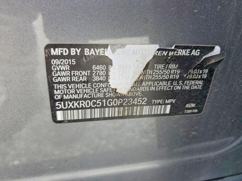 Aukcja sprzedaży 2016 Bmw X5, vin: 5UXKR0C51G0P23452, numer aukcji: 54950536