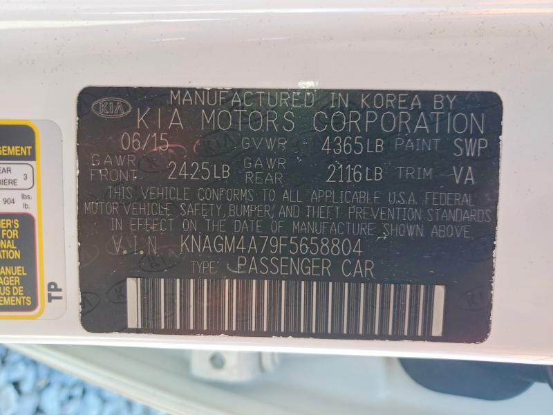 Продаж на аукціоні авто 2015 Kia Optima, vin: KNAGM4A79F5658804, номер лоту: 58405706