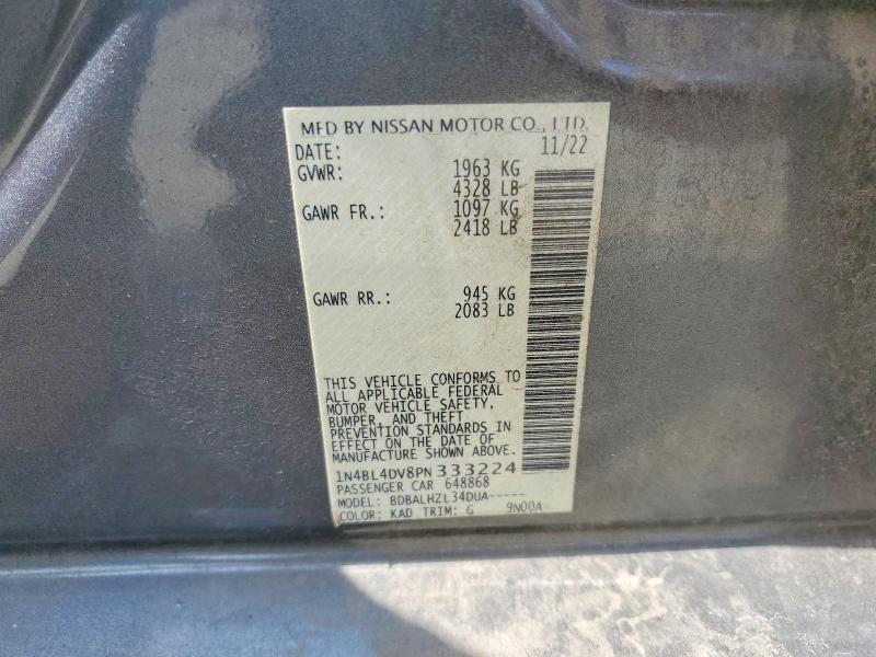 55510736 :رقم المزاد ، 1N4BL4DV8PN333224 vin ، 2023 Nissan Altima مزاد بيع