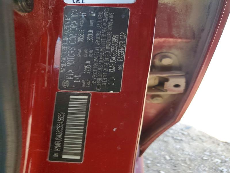 Продажа на аукционе авто 2012 Kia Forte, vin: KNAFU5A28C5545959, номер лота: 59186946