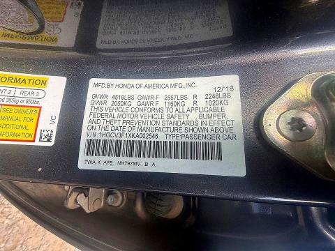 Продажа на аукционе авто 2019 Honda Accord, vin: 1HGCV3F1XKA002546, номер лота: 58505846