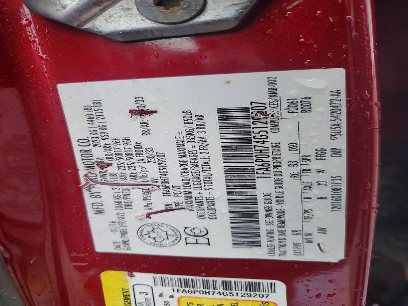 Продажа на аукционе авто 2016 Ford Fusion, vin: 1FA6P0H74G5129207, номер лота: 58349496
