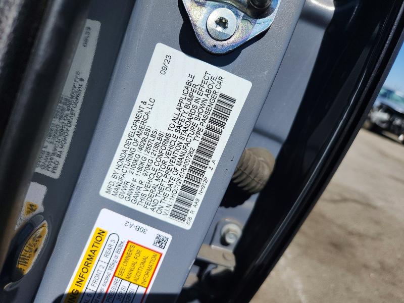 Продаж на аукціоні авто 2024 Honda Accord, vin: 1HGCY2F51RA007262, номер лоту: 57578036