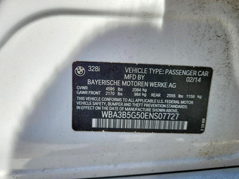 Продажа на аукционе авто 2014 Bmw 328, vin: WBA3B5G50ENS07727, номер лота: 57697216