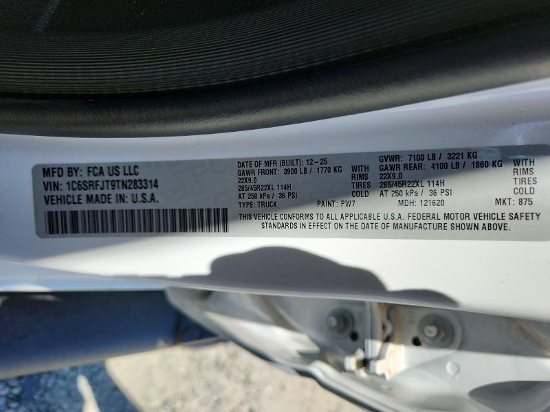 Продажа на аукционе авто 2026 Ram 1500, vin: 1C6SRFJT9TN283314, номер лота: 58051296