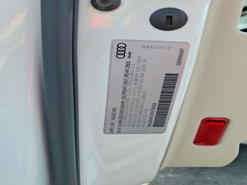 56392746 :رقم المزاد ، WAUD8AF27KN130529 vin ، 2019 Audi A6 مزاد بيع