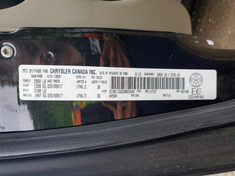 Продажа на аукционе авто 2013 Chrysler Town & Country, vin: 2C4RC1GG2DR822043, номер лота: 56799716