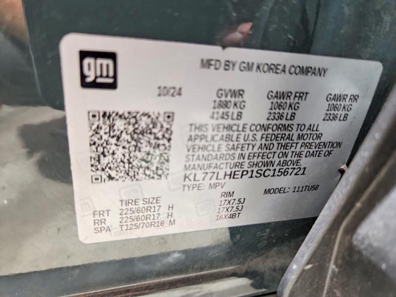 Aukcja sprzedaży 2025 Chevrolet Trax, vin: KL77LHEP1SC156721, numer aukcji: 58441156