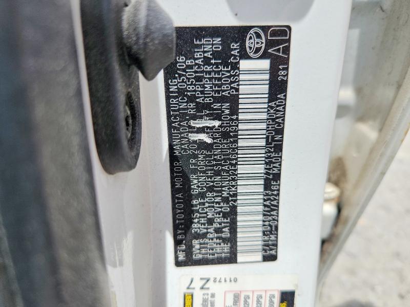 55572706 :رقم المزاد ، 2T1KR32E46C611964 vin ، 2006 Toyota Corolla Matrix مزاد بيع