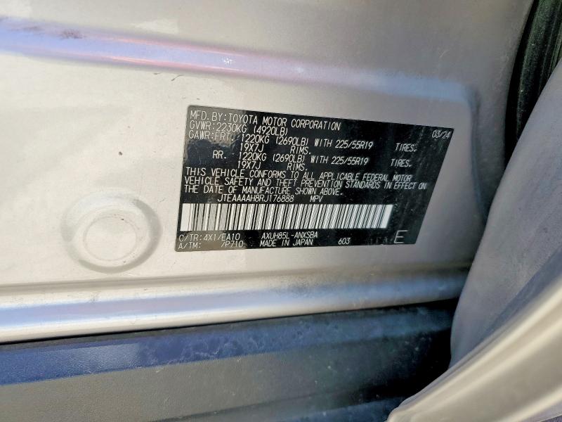Aukcja sprzedaży 2024 Toyota Venza, vin: JTEAAAAH8RJ176888, numer aukcji: 54555186