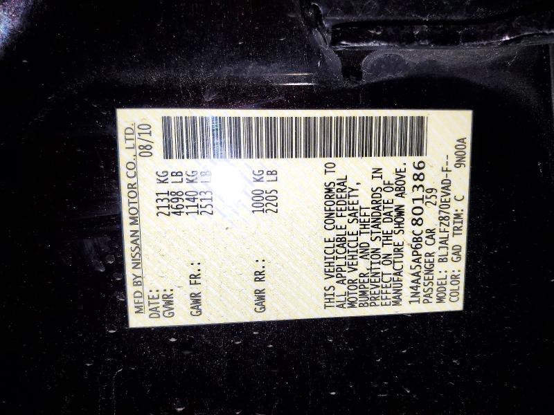 Aukcja sprzedaży 2011 Nissan Maxima, vin: 1N4AA5AP6BC801386, numer aukcji: 58003416