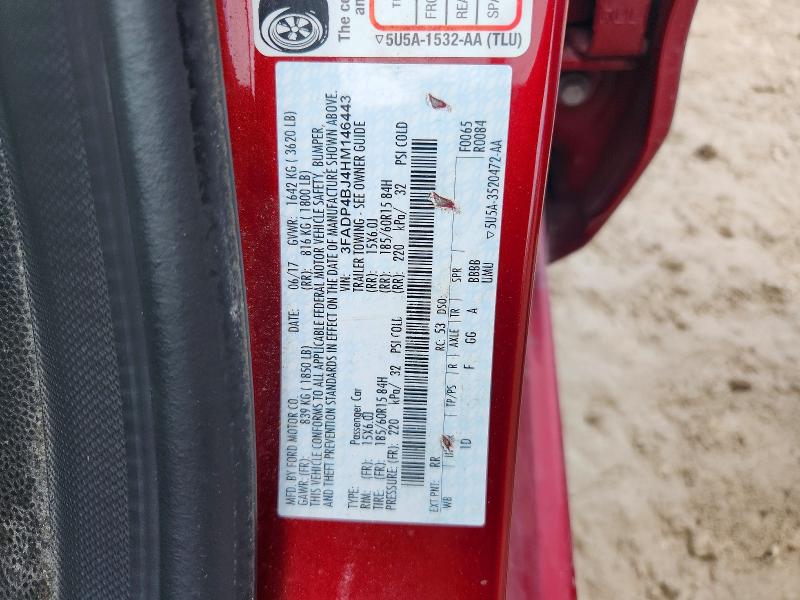 Продаж на аукціоні авто 2017 Ford Fiesta, vin: 3FADP4BJ4HM146443, номер лоту: 58805586