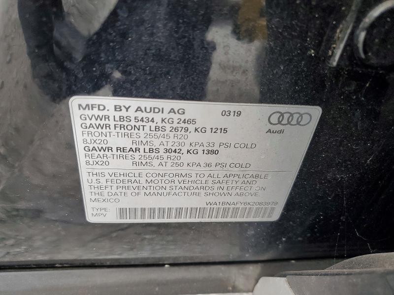 Продажа на аукционе авто 2019 Audi Q5, vin: WA1BNAFY6K2083979, номер лота: 55864836