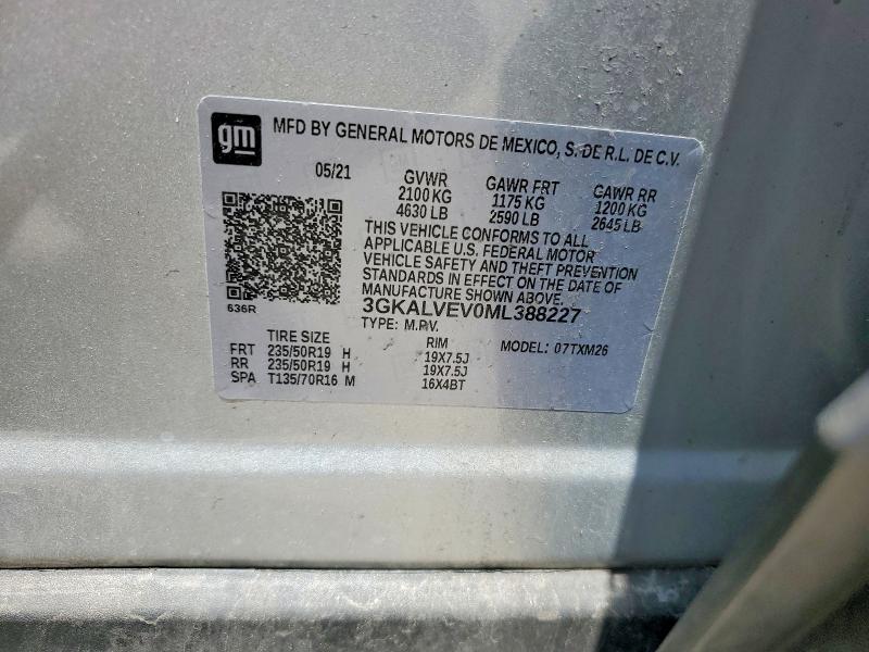 Aukcja sprzedaży 2021 Gmc Terrain, vin: 3GKALVEV0ML388227, numer aukcji: 56578936