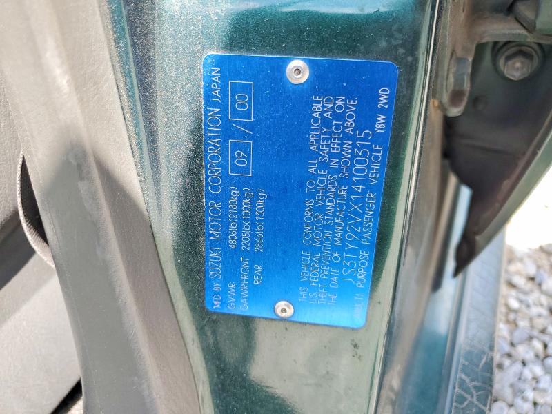 59136296 :رقم المزاد ، JS3TY92VX14100315 vin ، 2001 Suzuki Grand Vitara مزاد بيع