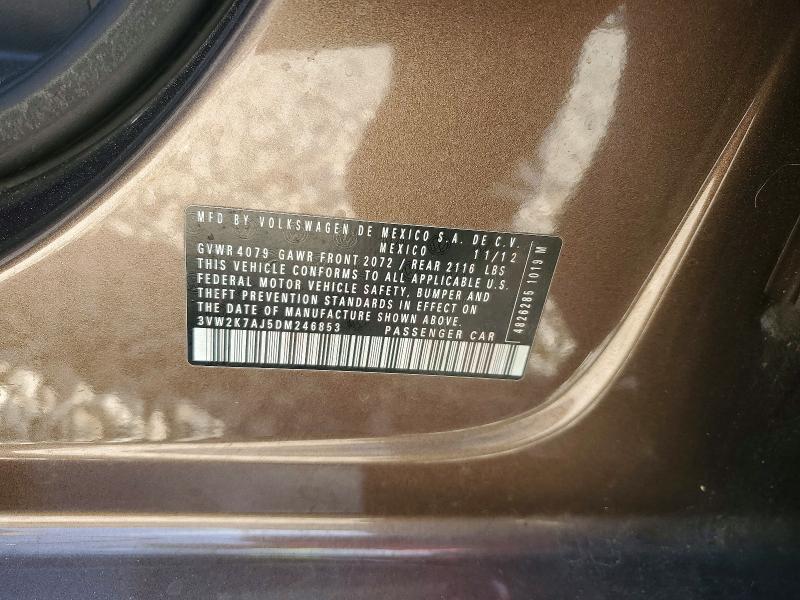 Продаж на аукціоні авто 2013 Volkswagen Jetta, vin: 3VW2K7AJ5DM246853, номер лоту: 57123186
