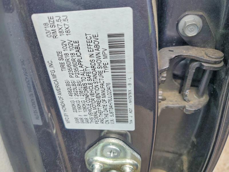 59342806 :رقم المزاد ، 5J8TB4H76JL023476 vin ، 2018 Acura Rdx مزاد بيع