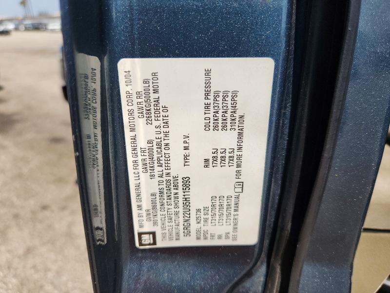 Продажа на аукционе авто 2005 Hummer H2 Sut, vin: 5GRGN22U95H115893, номер лота: 59004126