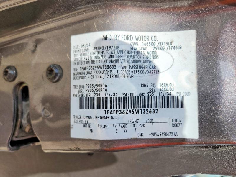 Продаж на аукціоні авто 2005 Ford Focus, vin: 1FAFP38Z95W132632, номер лоту: 56469216