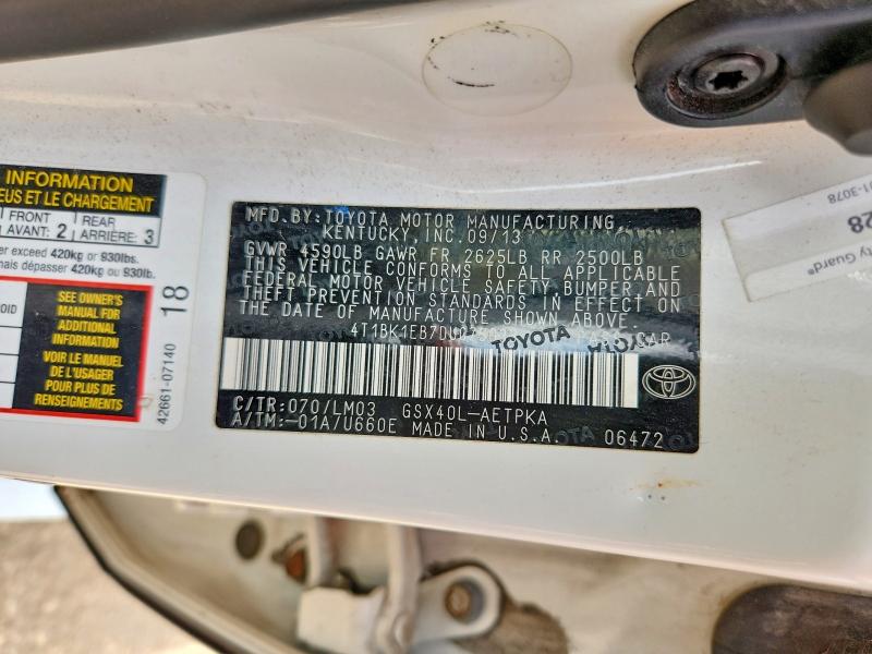 Aukcja sprzedaży 2013 Toyota Avalon, vin: 4T1BK1EB7DU075033, numer aukcji: 56107776