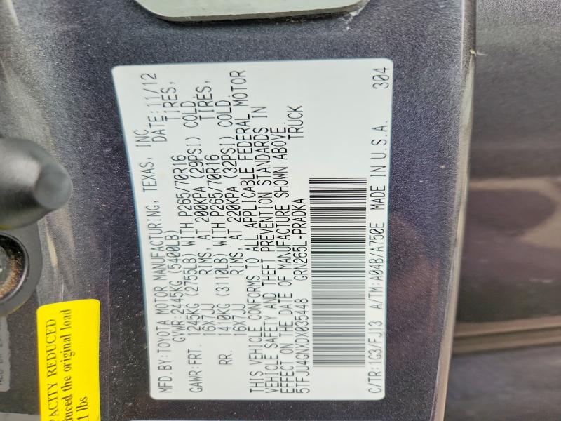 Aukcja sprzedaży 2013 Toyota Tacoma, vin: 5TFJU4GNXDX035448, numer aukcji: 59164016