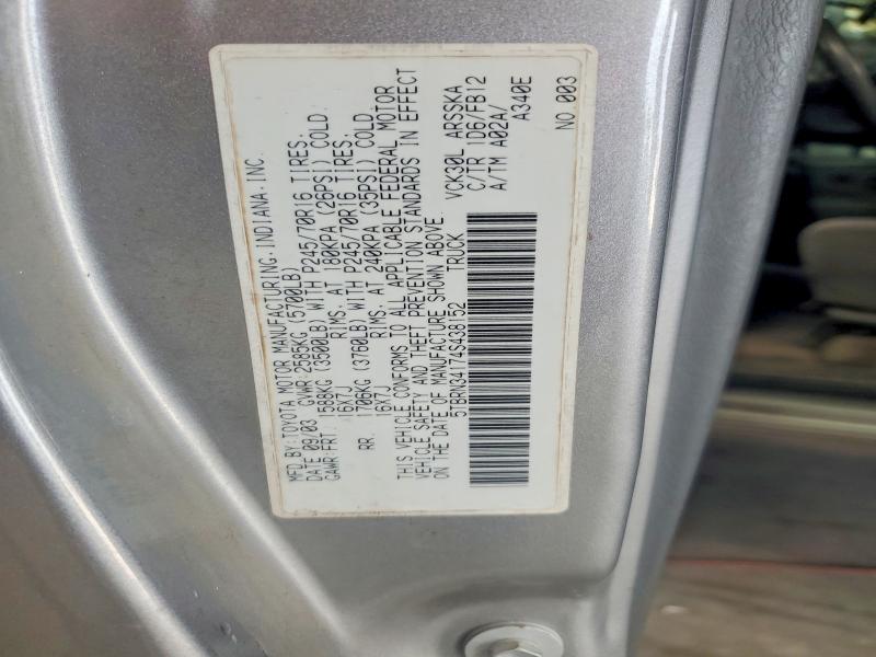 52907616 :رقم المزاد ، 5TBRN34174S438152 vin ، 2004 Toyota Tundra مزاد بيع