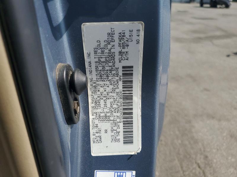 Aukcja sprzedaży 2004 Toyota Sienna, vin: 5TDZA23C94S109341, numer aukcji: 56298376